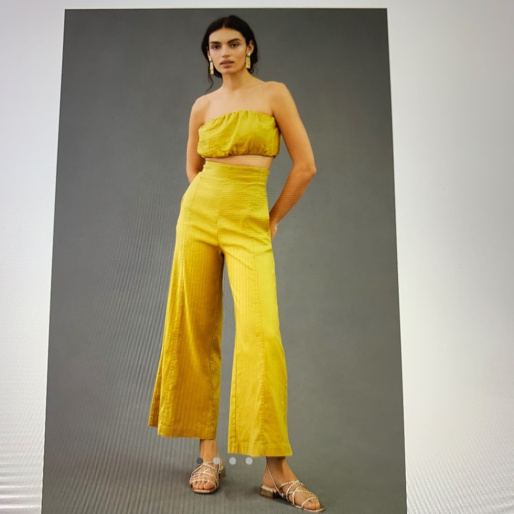 Anthropologie 2 - Piece linen wide leg pant